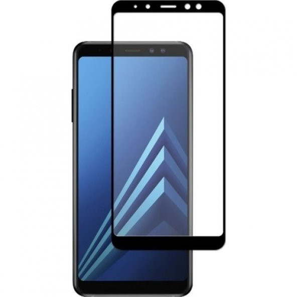 Samsung Galaxy A8 2018 Kırılmaz Cam Tam Kaplayan Ekran Koruyucu - Siyah
