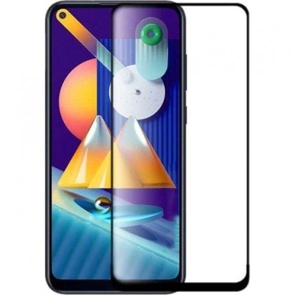 Samsung Galaxy M11 Kırılmaz Cam Tam Kaplayan Ekran Koruyucu - Siyah