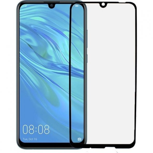 Huawei P Smart 2019 Kırılmaz Cam Tam Kaplayan Ekran Koruyucu - Siyah
