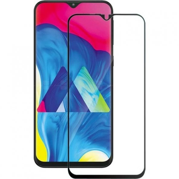 Samsung Galaxy M20 Kırılmaz Cam Tam Kaplayan Ekran Koruyucu - Siyah - 1