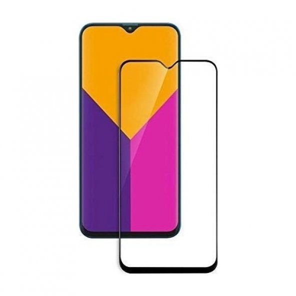 Samsung Galaxy M10 Kırılmaz Cam Tam Kaplayan Ekran Koruyucu - Siyah