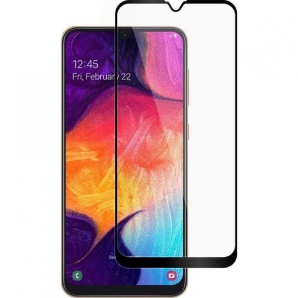 Telbor Samsung Galaxy A30 Tam Kaplayan Ultra İnce Ekran Koruyucu - Siyah