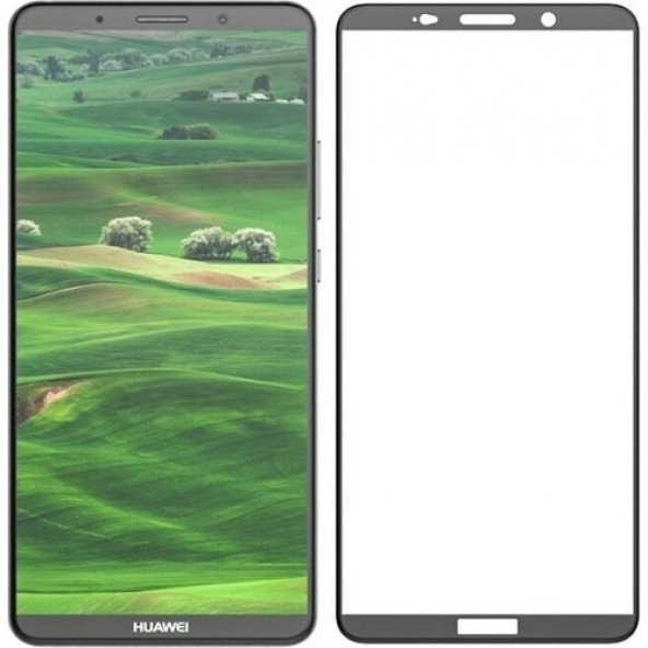 Telefonborsası Telbor Huawei Mate 10 Pro Tam Kaplyan 3D Ekran Koruyucu Cam Siyah