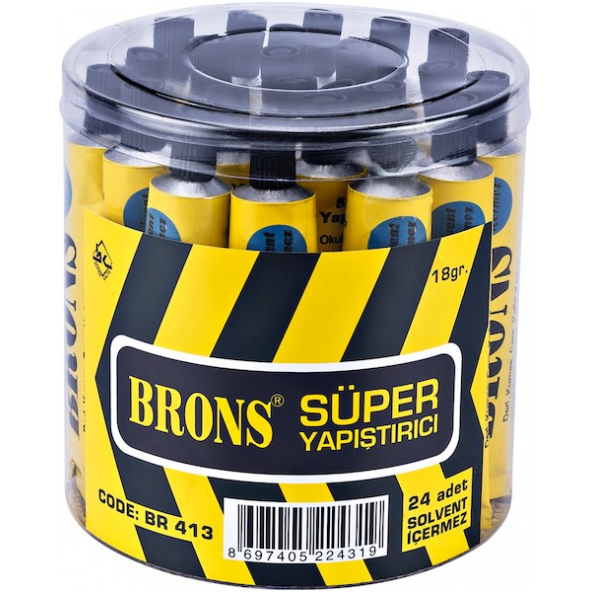 BRONS YAPIŞTIRICI SOLVENTSİZ 18GR 24 ADET BR-413 - 2