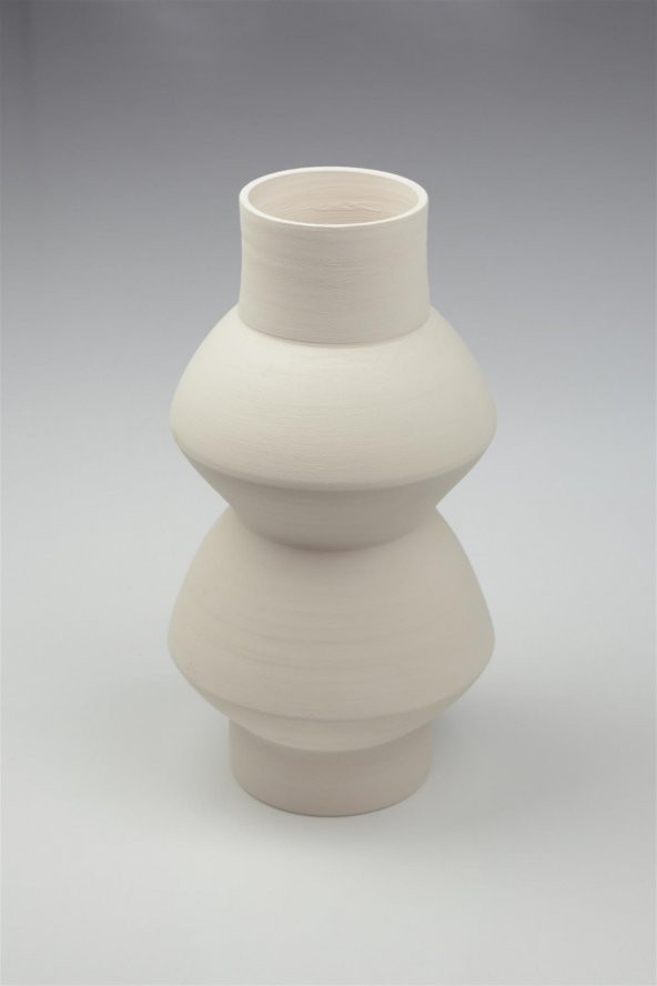 Eva Vazo Seramik Bisküvi  (Ham Ürün Boyanabilir Obje) ürün görseli