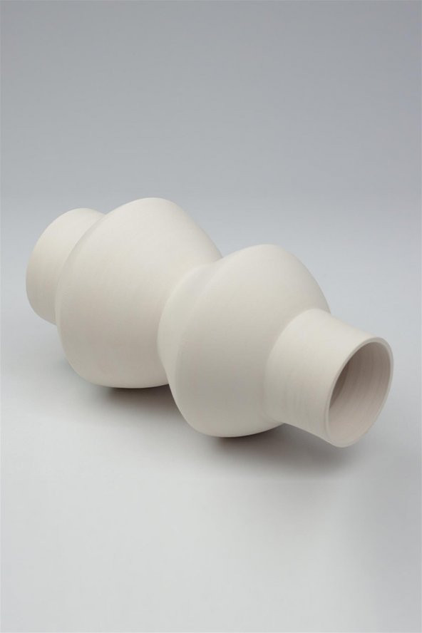 Eva Vazo Seramik Bisküvi  (Ham Ürün Boyanabilir Obje) - Resim 2