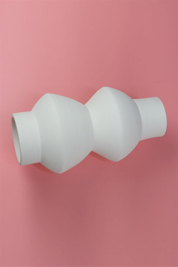 Eva Vazo Seramik Bisküvi  (Ham Ürün Boyanabilir Obje) - Resim 3