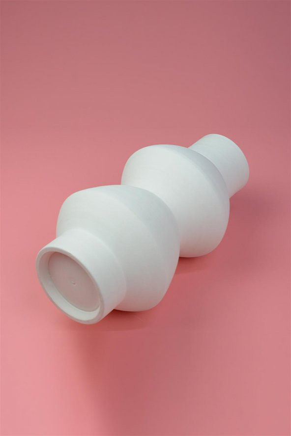 Eva Vazo Seramik Bisküvi  (Ham Ürün Boyanabilir Obje) - Resim 4