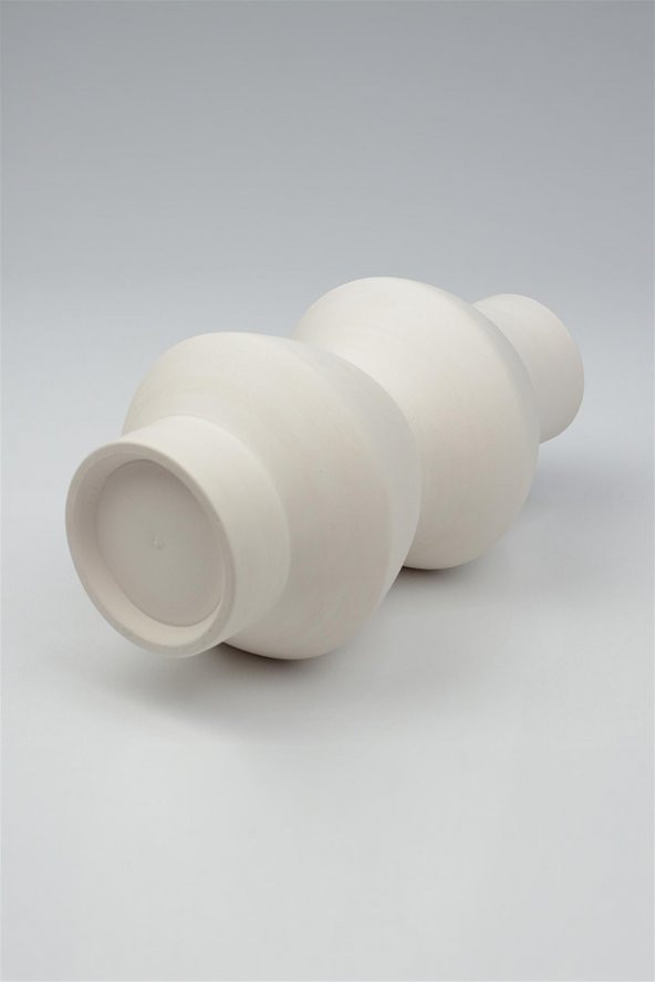 Eva Vazo Seramik Bisküvi  (Ham Ürün Boyanabilir Obje) - Resim 6