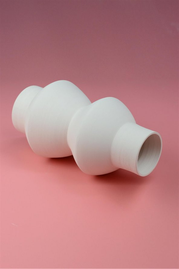 Eva Vazo Seramik Bisküvi  (Ham Ürün Boyanabilir Obje) - Resim 7