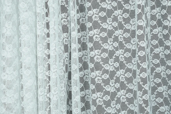 ÇİÇEK MODEL KIRIK BEYAZ RENK TEK KANAT Hazır dikilmiş Pileli Fon Perde 300*260 cm ürün görseli