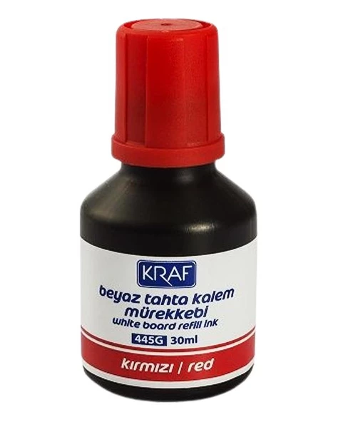 Kraf Beyaz Tahta Kalemi Mürekkebi Kırmızı 30ml
