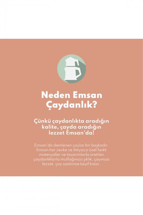 Emsan Troy Maxi Indüksiyon Tabanlı Emaye Çaydanlık Takımı Beyaz - 3