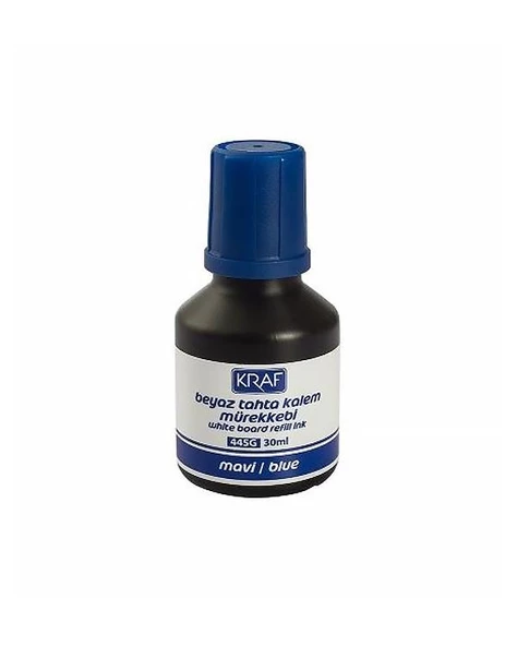 Kraf Beyaz Tahta Kalemi Mürekkebi Mavi 30ml