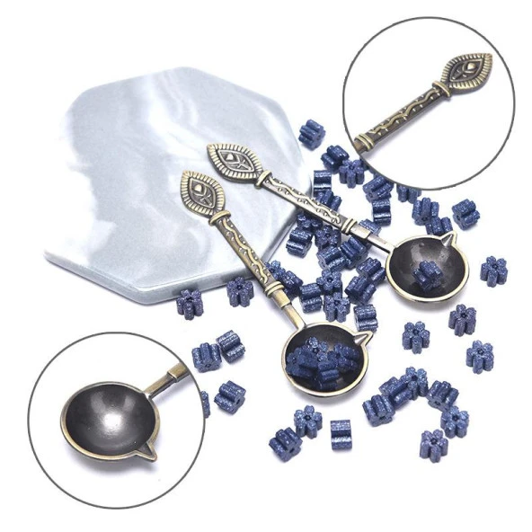 Mum Mühürü Eritme Kaşığı Döküm Prinç Oksit Retro Stil - 7