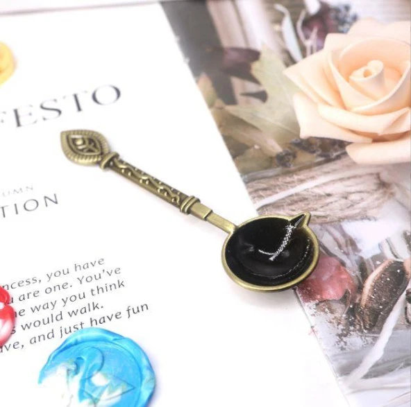 Mum Mühürü Eritme Kaşığı Döküm Prinç Oksit Retro Stil - 8