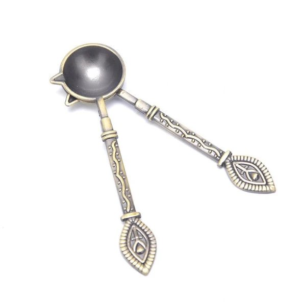 Mum Mühürü Eritme Kaşığı Döküm Prinç Oksit Retro Stil - 9