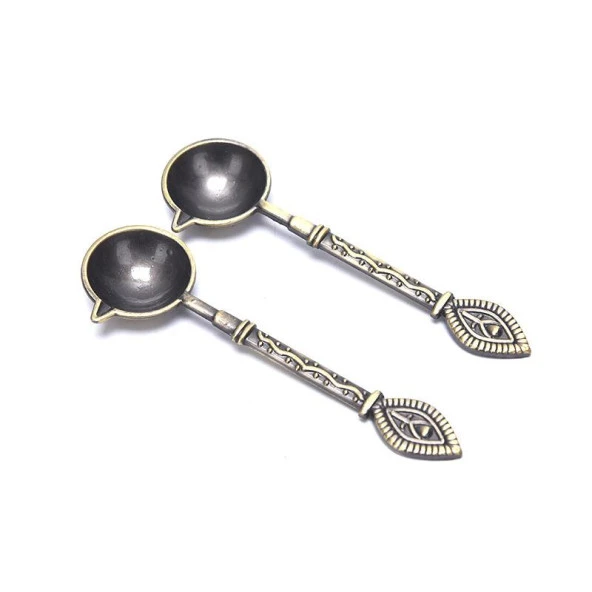 Mum Mühürü Eritme Kaşığı Döküm Prinç Oksit Retro Stil - 12