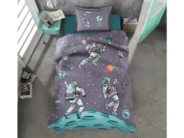 Clasy Ranforce Dört Mevsim Tek Kişilik Set Space V1 Antrasit