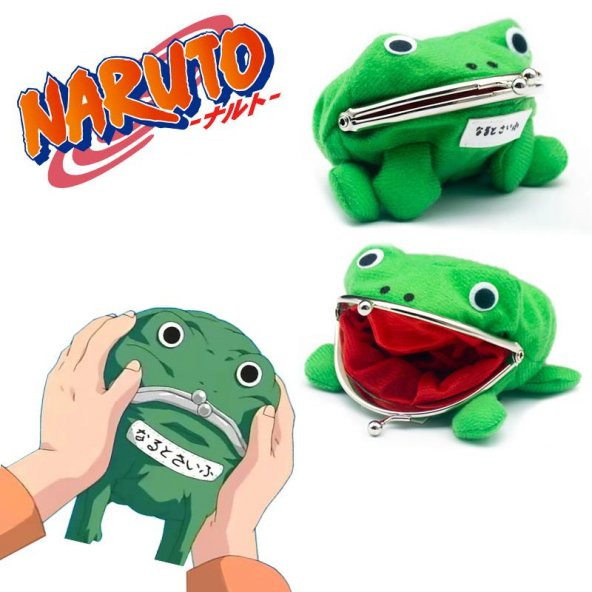 Cüzdan Kurbağa Anime Naruto Sevimli Peluş Bozuk Para Cüzdanı - Resim 4