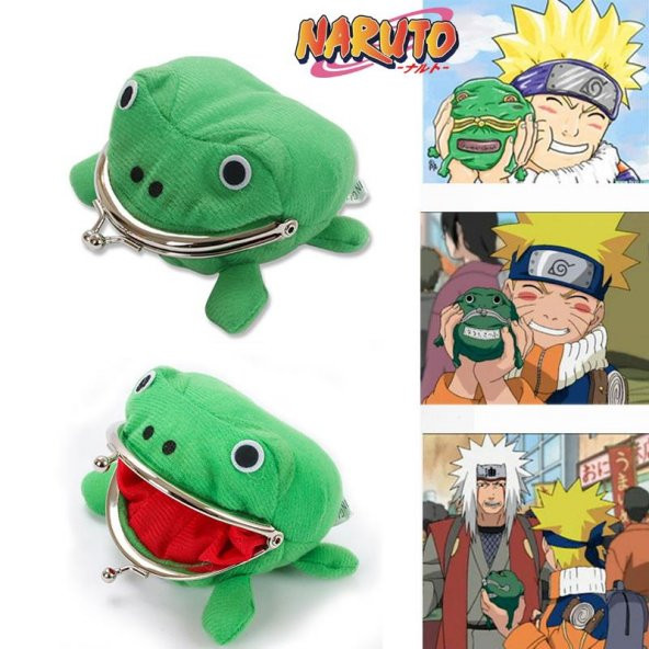 Cüzdan Kurbağa Anime Naruto Sevimli Peluş Bozuk Para Cüzdanı - Resim 7