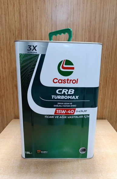 Castrol CRB Turbomax 15W-40 18 Litre Motor Yağı Üretim Yılı 2025 - 1