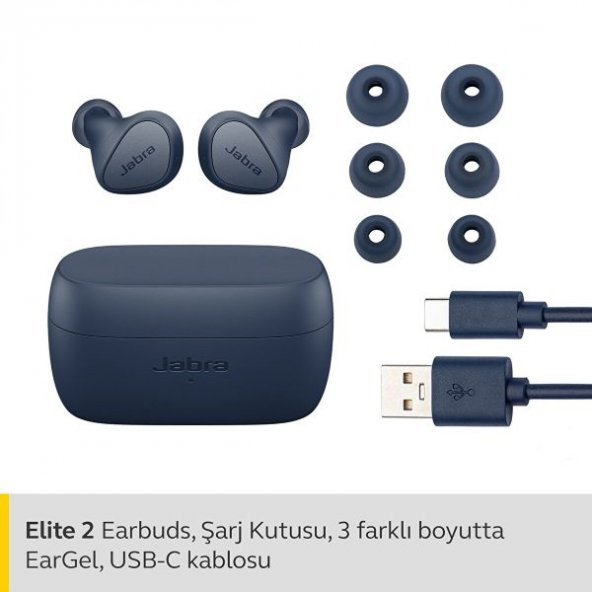 Jabra Elite 2 TWS Kulak İçi Bluetooth Kulaklık Lacivert - 2