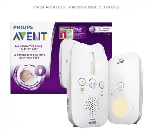 Philips Avent DECT Sesli bebek telsizi, SCD502-26    8710103839545