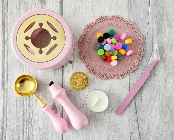 İkili Cımbız Seti Paslanmaz Çelik Pembe Renk Düz ve Kavisli Model - Resim 10