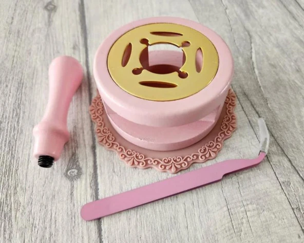 İkili Cımbız Seti Paslanmaz Çelik Pembe Renk Düz ve Kavisli Model - Resim 12