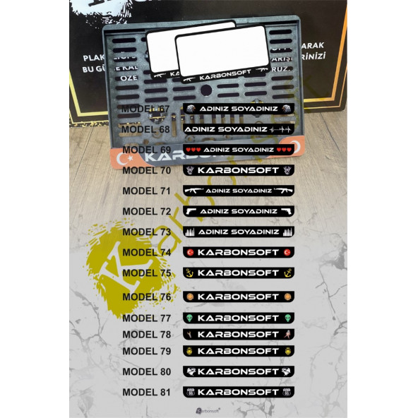 Motor Plakalığı 1  Adet Motorsiklet Takmatik Kişiye Özel Plakalık - 6
