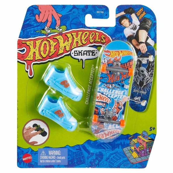 HGT46 Hot Wheels Skate Parmak Kaykay ve Ayakkabı Paketleri- 1 Adet Stokta Olan Gönderilir - 4