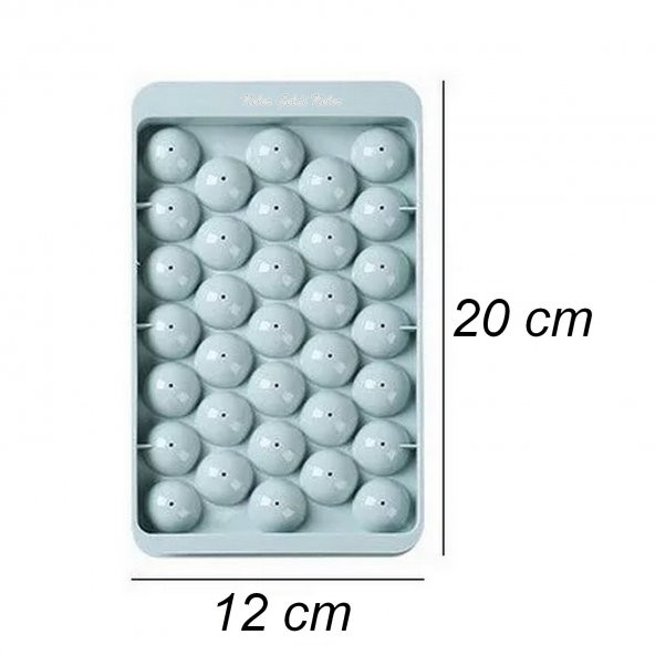 Büyük Boy Kapaklı 33 Bölmeli Damla Buz Kalıbı Kapaklı Damla Model Kokteyl Sunum Buz Kalıbı - 3