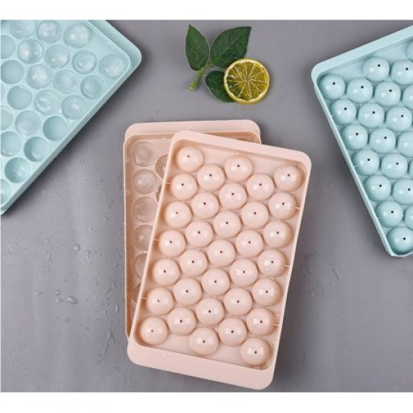 Büyük Boy Kapaklı 33 Bölmeli Damla Buz Kalıbı Kapaklı Damla Model Kokteyl Sunum Buz Kalıbı - 4