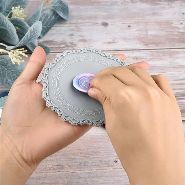 Mühür Mumu Döküm Silika Jel Baskı Ped Yapışmayan Gri Silikon - Resim 5