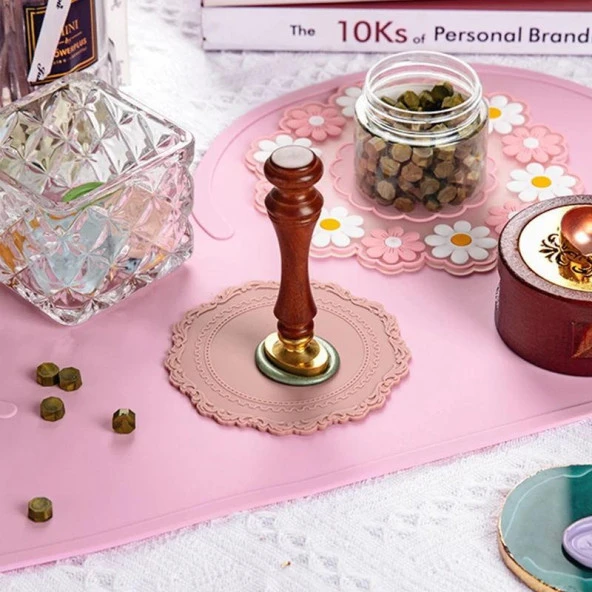 Mühür Mumu Döküm Silika Jel Baskı Ped Yapışmayan Pembe Silikon - 7