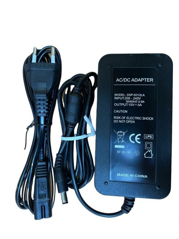 15 VOLT 5 AMPER  PLASTİK KASA ADAPTÖR - 1