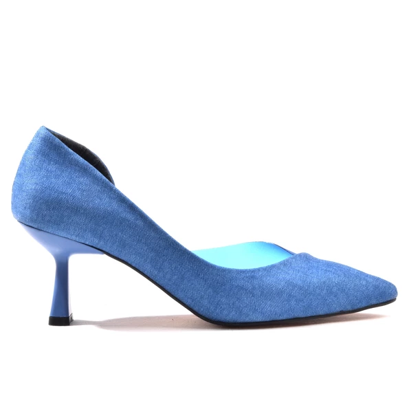 New Angel 351 Kadın Şeffaf Detaylı Klasik Stiletto