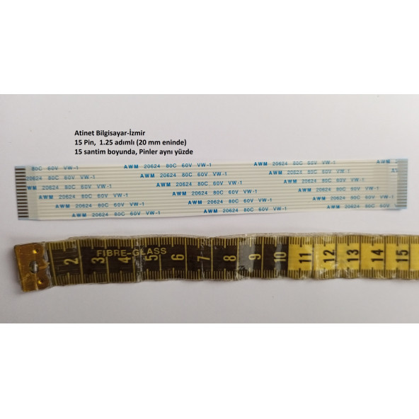 Awm 20624 80C 60V Vw-1 Flex Şerit Kablo 15 Pin 15-1.25-15A - Resim 2
