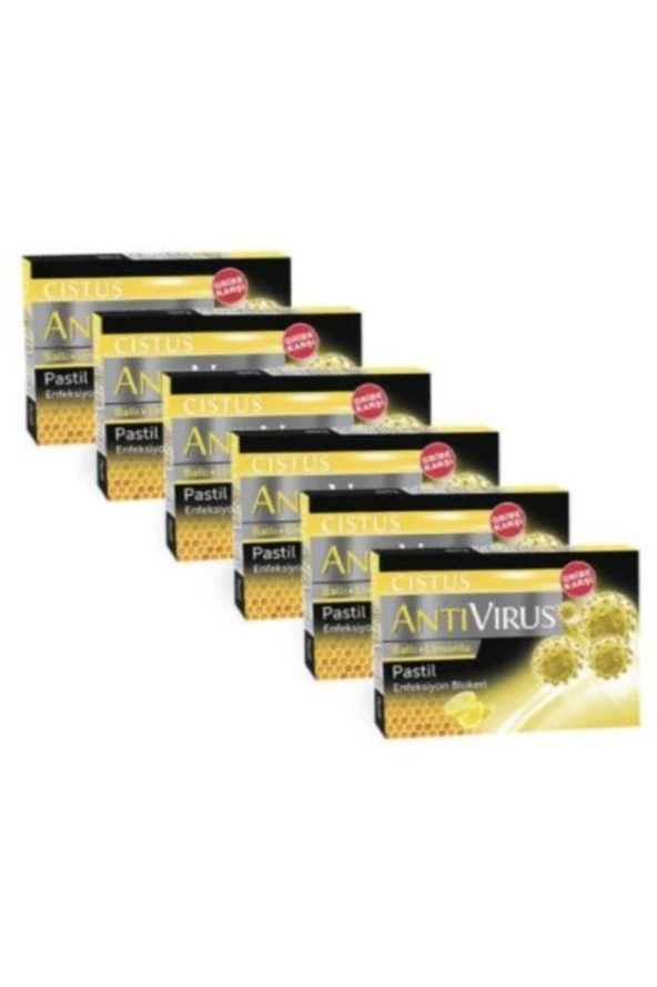 Cistus Antivirus Ballı Limonlu Pastil 6'Lı PAKET (SKT:02/2025)