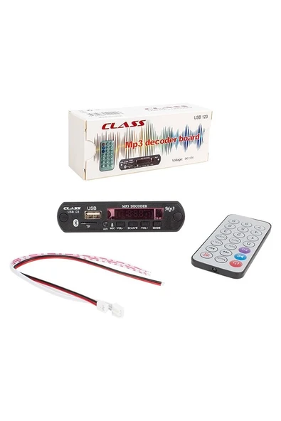 Class Usb-123 12 Volt Sd Af Vr Oto Teyp Mikrofonlu Usb/sd Çevirici Dijital Player Usb Board