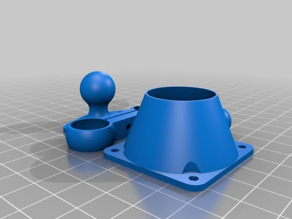 Özelleştirilmiş Mafsallı Top Ortak Fan Tutucu - Printrbot Go Plastik Aparat - Resim 3