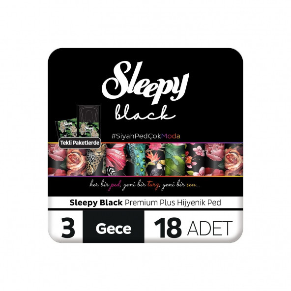 Sleepy Black Premium Plus Hijyenik Ped Gece 54 Adet - 2