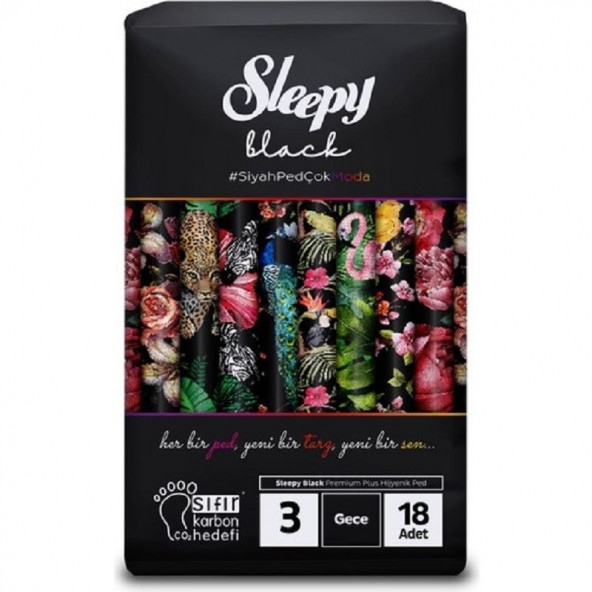 Sleepy Black Premium Plus Hijyenik Ped Gece 54 Adet - 3