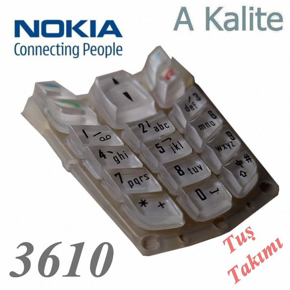 Nokia 3610 Tuş Takımı Beyaz Renk Nokia 3610 Plastik Tuş Takımı