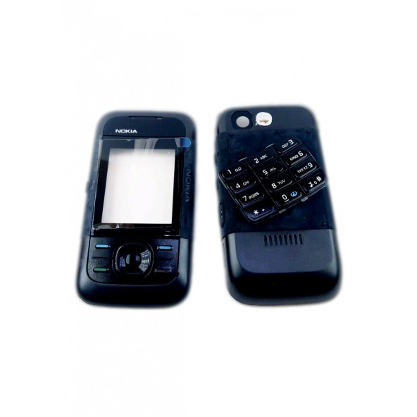 Nokia 5200 Kapak Nokia 5200 uyumlu Siyah Renk Ön Kapak Arka Kapak Tuş Takımı - 1