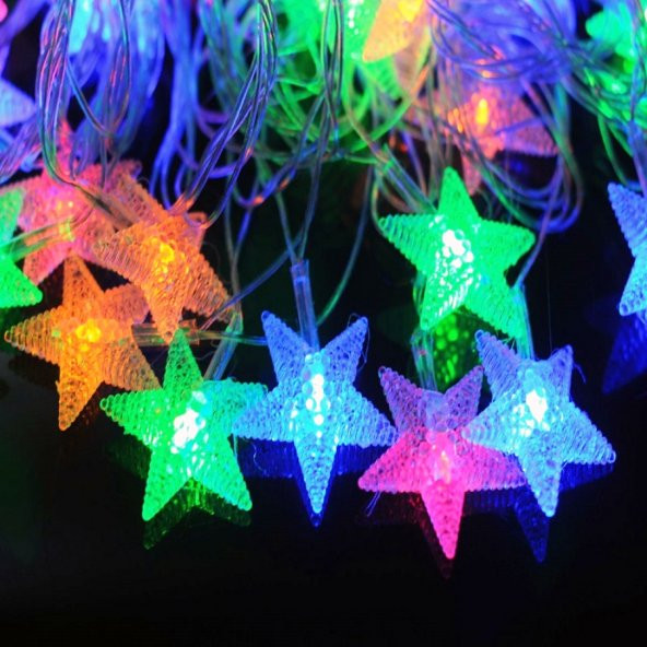 STAR LED LİGHT MULTİ COLOR YILDIZ LED IŞIK YILDIZ RENKLİ LED IŞIK İP LED IŞIK YILDIZ IŞIK YILDIZLI IŞIK - 1