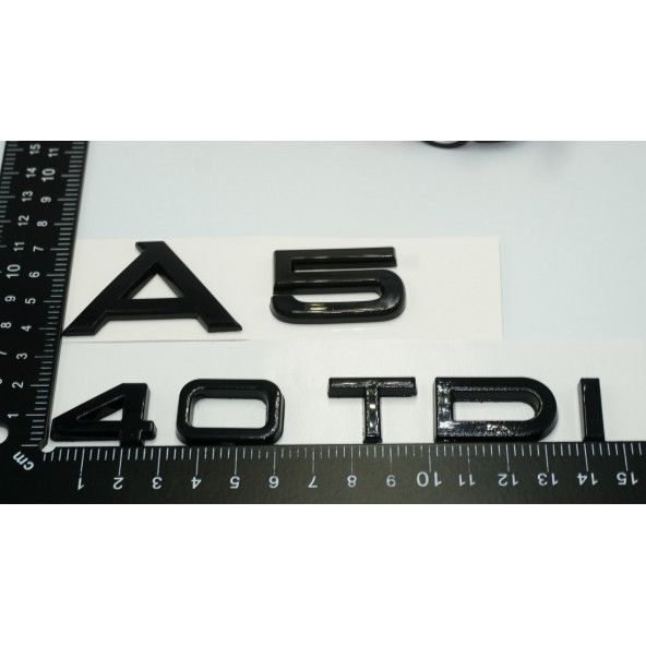 Audi A5 40 TDi Parlak Siyah ABS 3M 3D Bagaj Yazı Logo Orjinal Ürün - 3