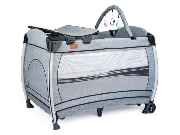 Comfymax Comfymax Power Park Yatak Oyun Parkı 70x110 - Steel Grey