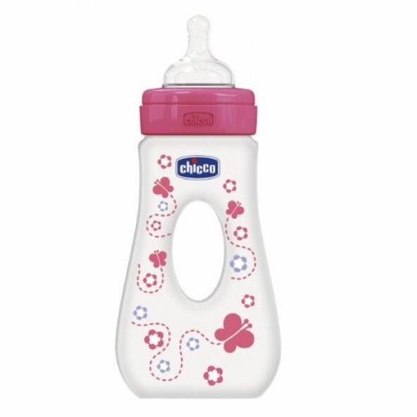 Chicco Chicco Seyahat Biberonu 240 ml Silikon Kız (PP)